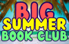 Big Summer Book Club in cheerful colours, with palm trees
