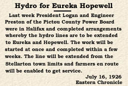 hydro for Eureka Hopewell