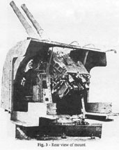 Rear view of mount