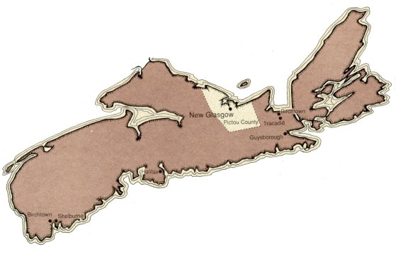 Outline Map of Nova Scotia