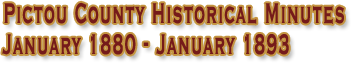 Pictou County Historical Minutes