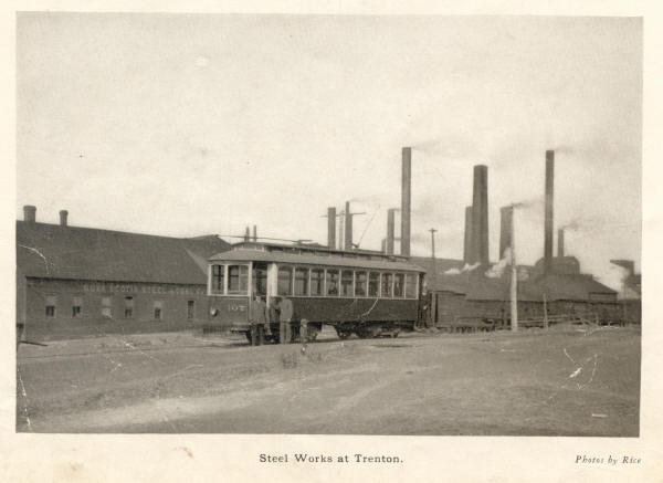 Steel Works Trenton with tram car