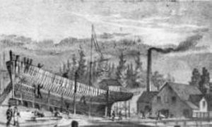 A historic picture of the Kitchin shipyard